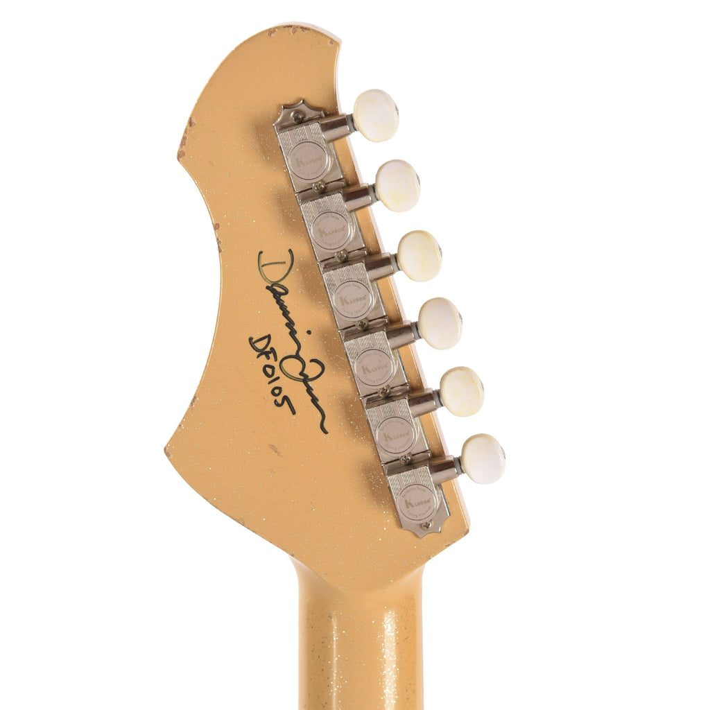 Novo Signature Chambered Serus T Desert Sand Silver Flake Light Distress w/White Vinyl Trim & Lipstick Pickups -
