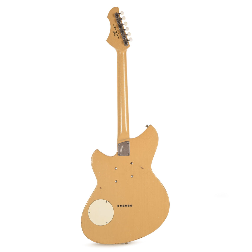 Novo Signature Chambered Serus T Desert Sand Silver Flake Light Distress w/White Vinyl Trim & Lipstick Pickups -