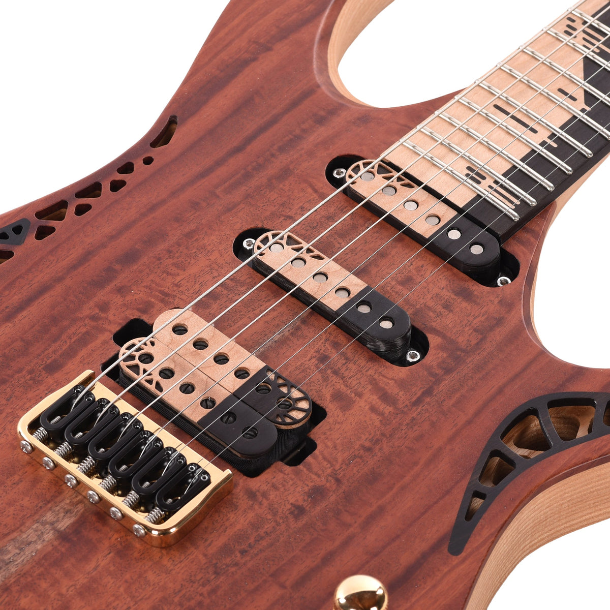OD Guitars Bia Eucalyptus/Swamp Ash Natural HSS w/ Bare Knuckle Pickups - View 13 | MusicMarket