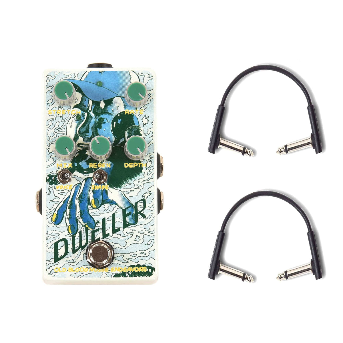 Old Blood Noise Endeavors Dweller Phase Repeater w/(2) RockBoard Flat Patch Cables Bundle - MusicMarket