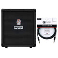 Orange Crush Bass 25 Black 1x8 25w Combo Cable Bundle - MusicMarket