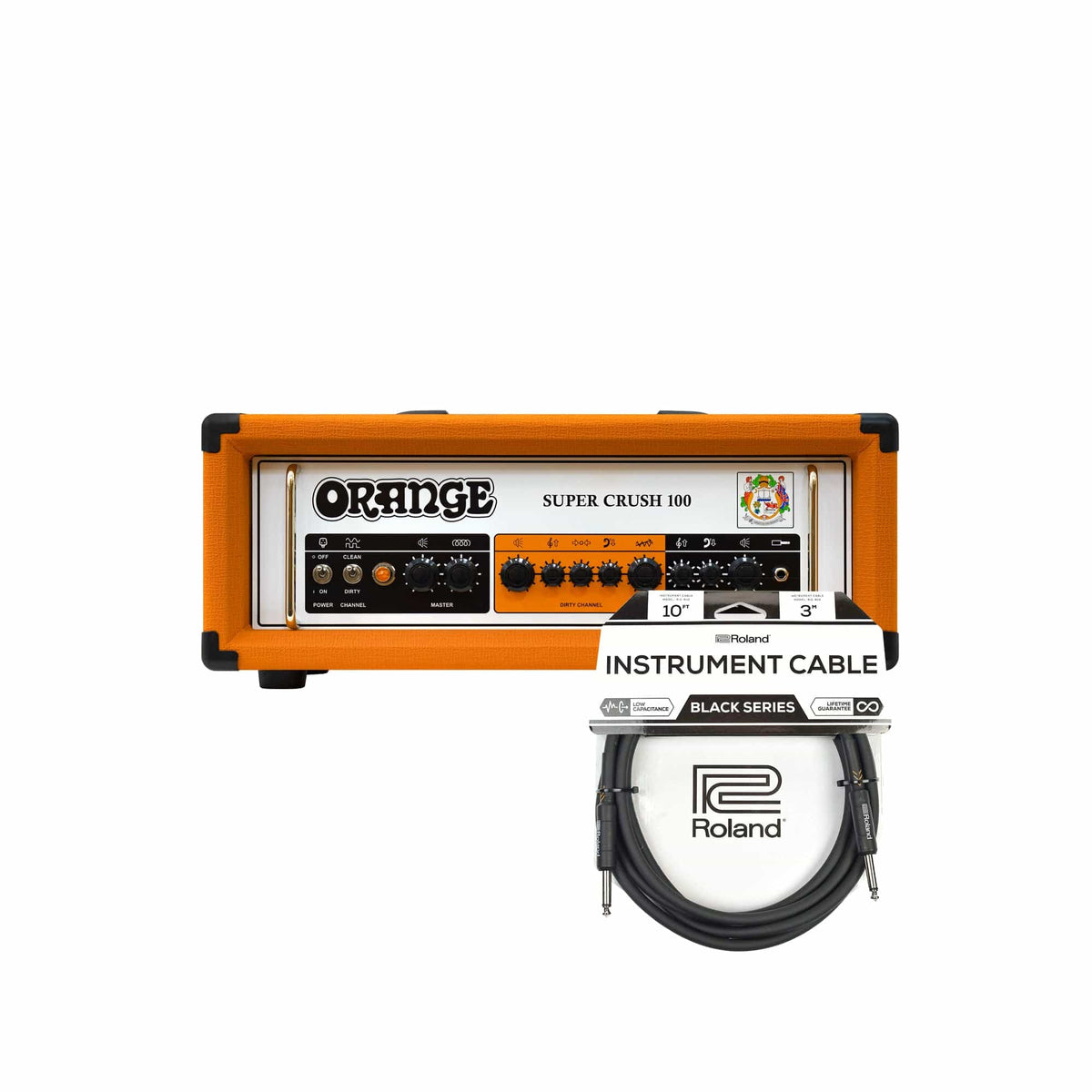 Orange Super Crush 100w Head and (1) Cable Bundle - MusicMarket