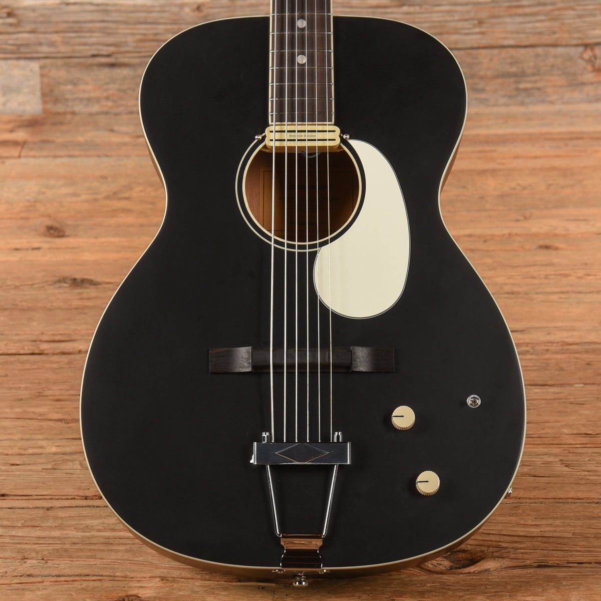 Orangewood Juniper II Baritone Black Live Rubber Bridge Acoustic-Electric Guitar - MusicMarket