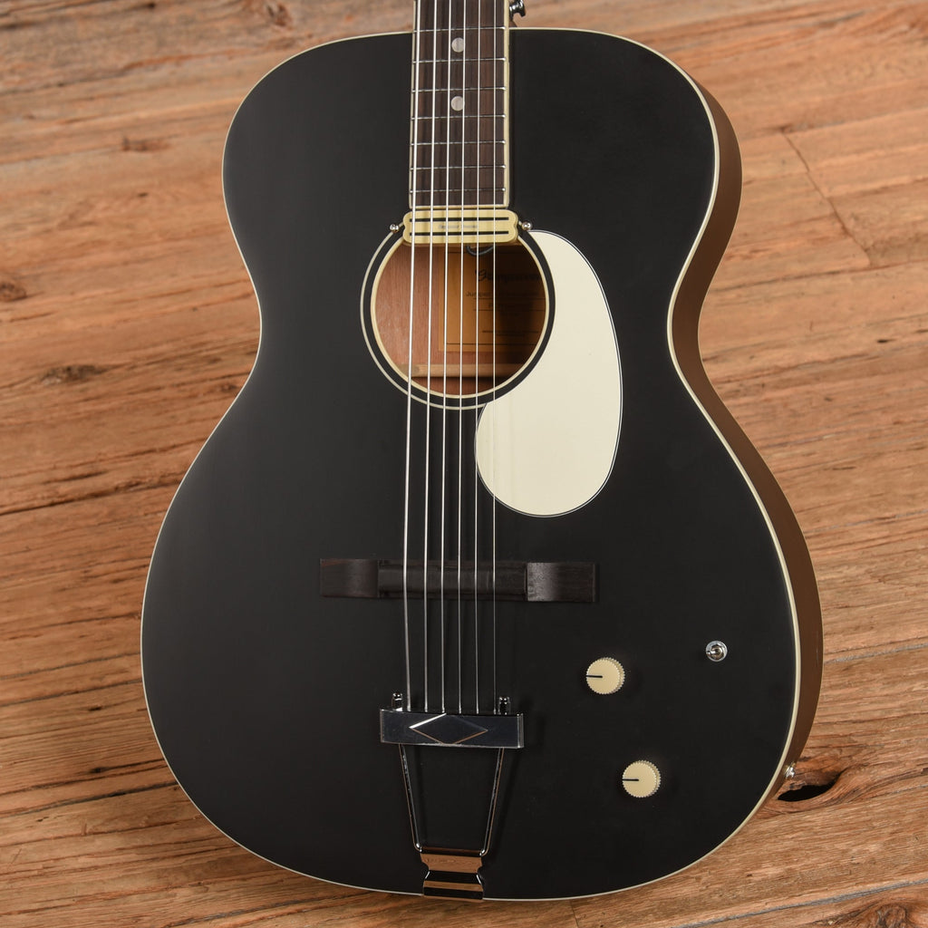 Orangewood Juniper II Baritone Black Live Rubber Bridge Acoustic-Electric Guitar - View 2 | MusicMarket