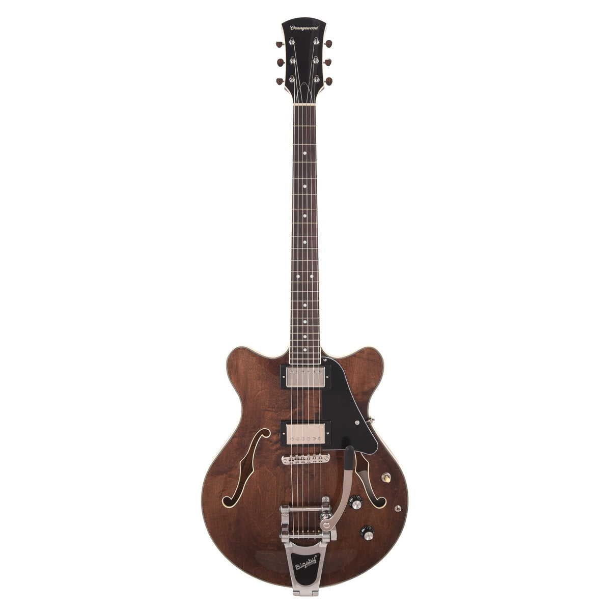 Orangewood Clementine Bigsby Double Cutaway Chambered Electric Guitar Dark Walnut - View 4 | MusicMarket