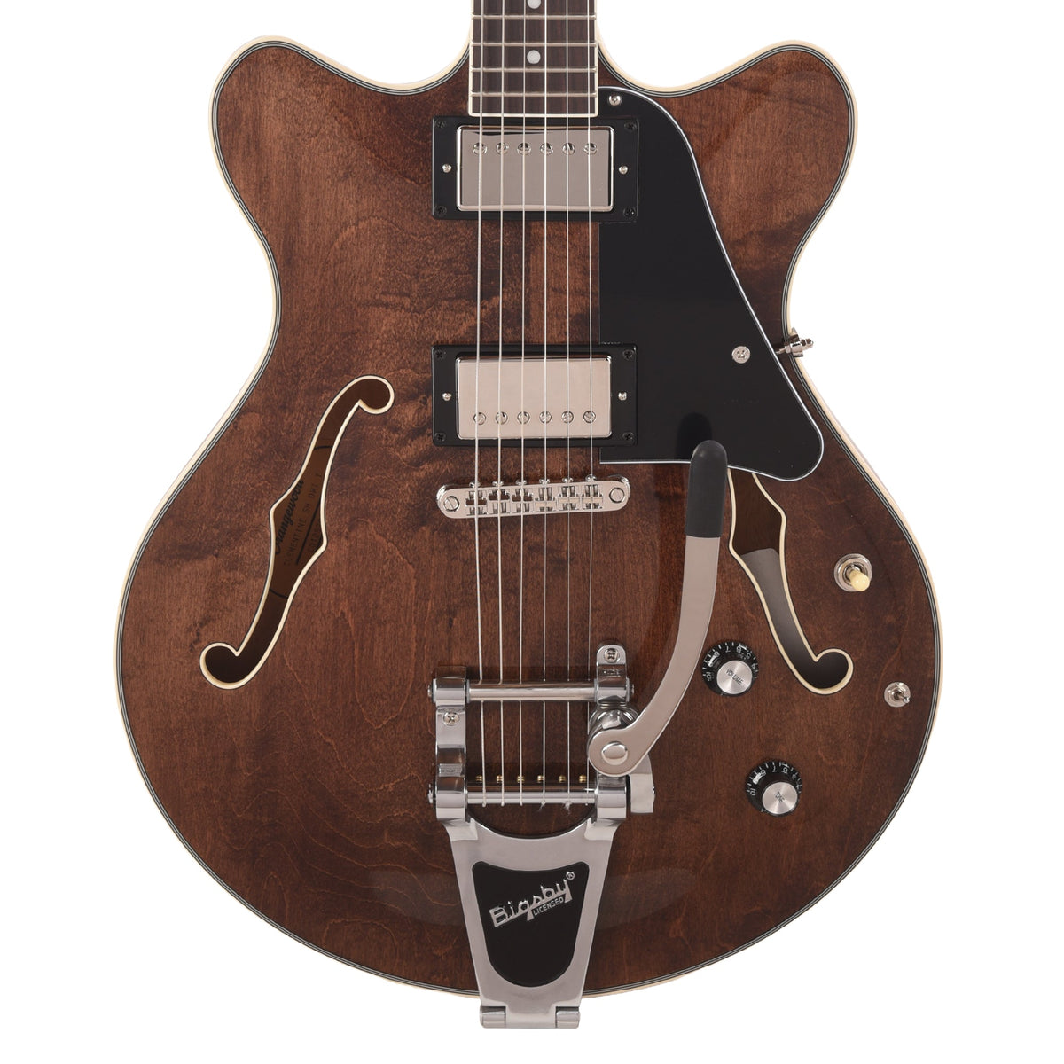 Orangewood Clementine Bigsby Double Cutaway Chambered Electric Guitar Dark Walnut - View 2 | MusicMarket