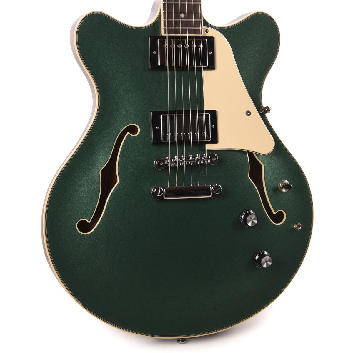 Orangewood Clementine Double Cutaway Chambered Electric Guitar Evergreen - MusicMarket