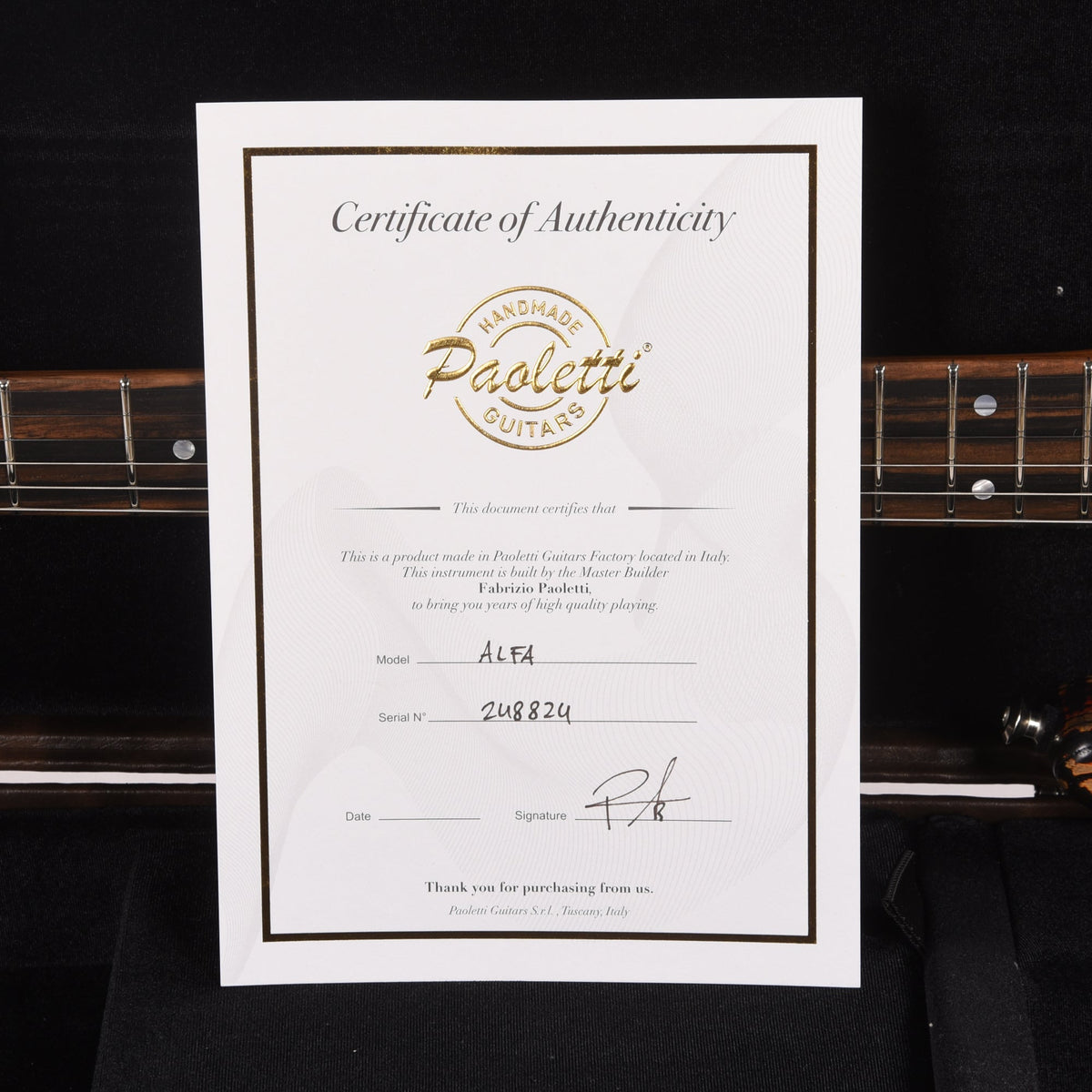 Paoletti Alfa Lounge Aged Chestnut Heavy Black Inferno - View 10 | MusicMarket