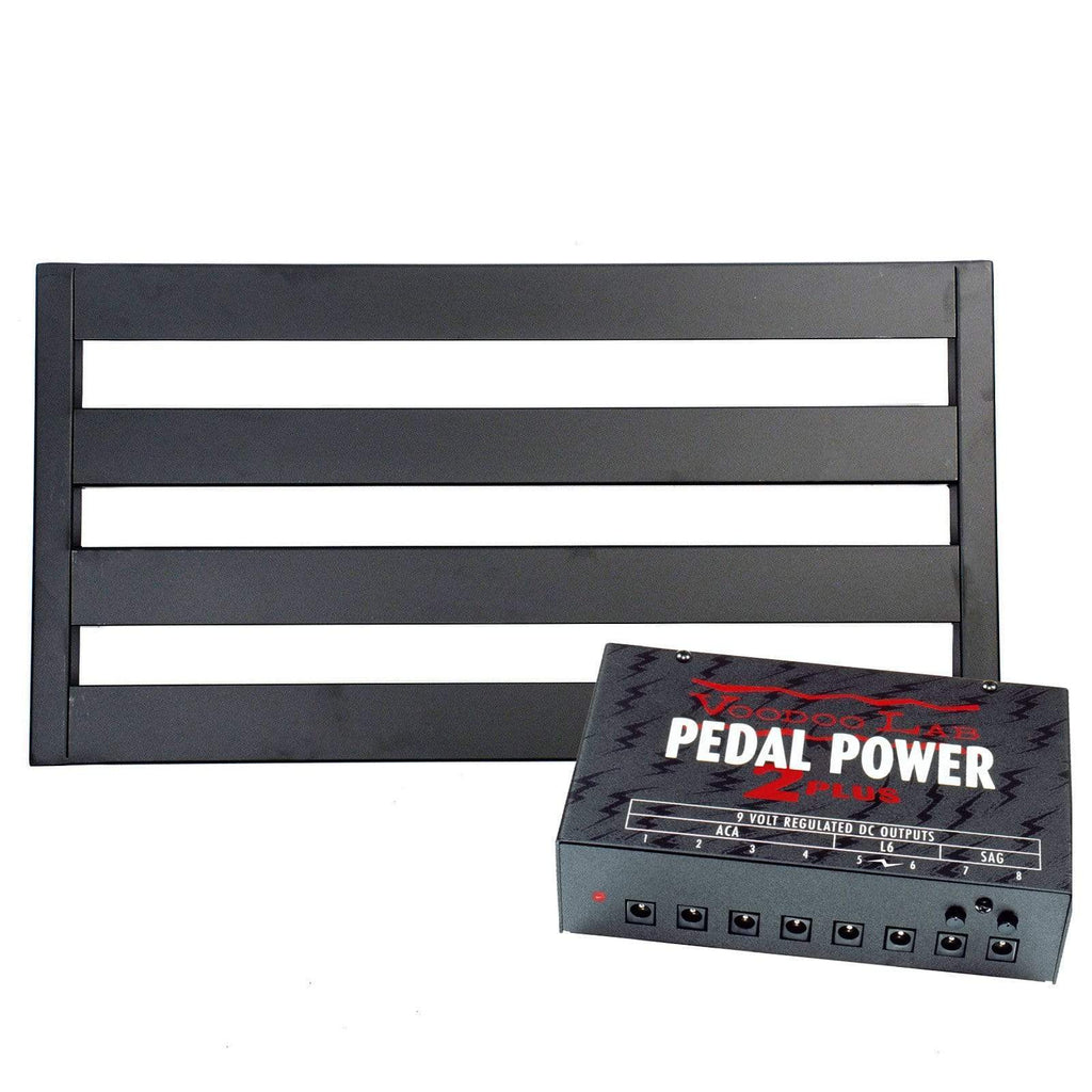Pedaltrain Classic 2 Pedalboard 4 Rails 24x12.5 w/Soft Case Bundle w/ Voodoo Lab Pedal Power 2 Plus Power - MusicMarket