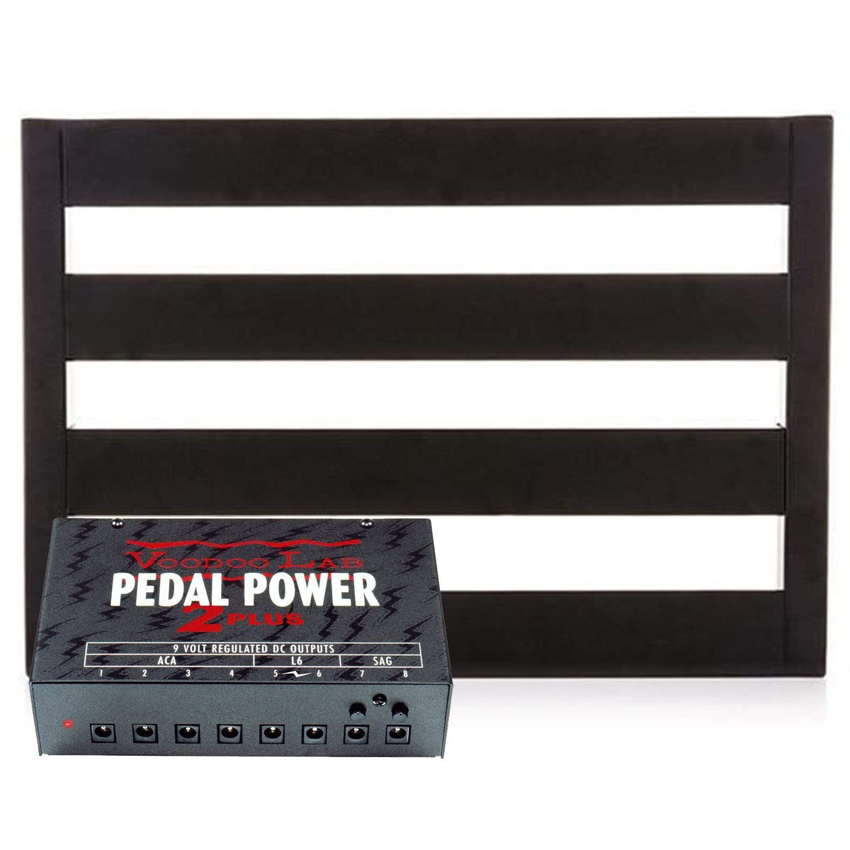 Pedaltrain Classic JR Pedalboard 18x12.5 w/Tour Case Bundle w/ Voodoo Lab Pedal Power 2 PLUS Power Supply - MusicMarket