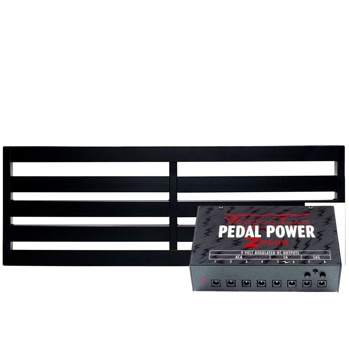 Pedaltrain TERRA Pedalboard 5 Rails 42x14.5 w/Soft Case Bundle w/ Voodoo Lab Pedal Power 2 PLUS Isolated Power