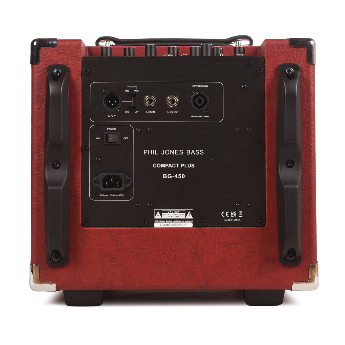 Phil Jones BG-450 Suitcase Compact Plus 500W 4x5 Bass Combo Amp Red - View 4 | MusicMarket