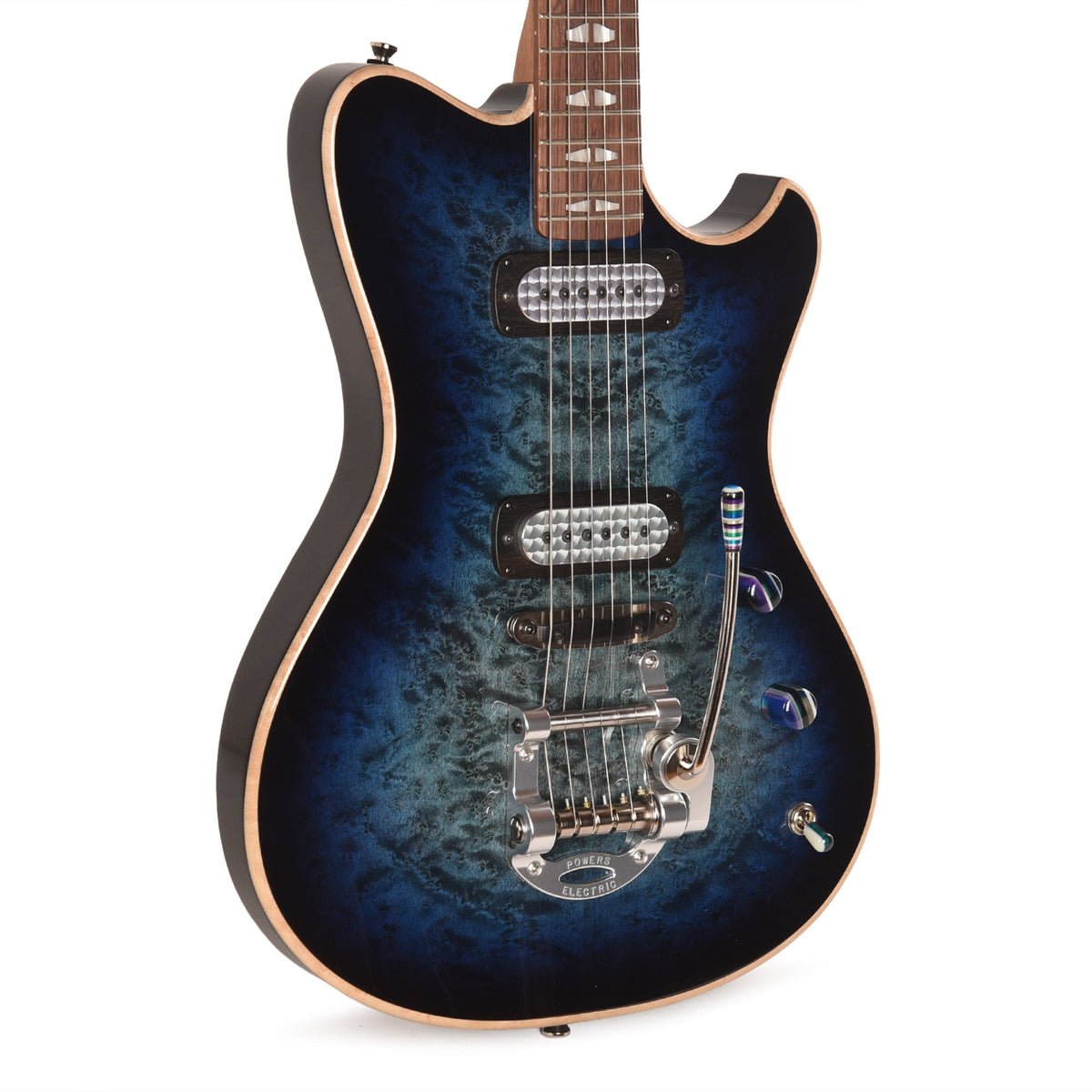 Powers Electric NAMM Exclusive A-Type Select Birdseye Maple Glacier Burst w/FF42 Pickups - MusicMarket