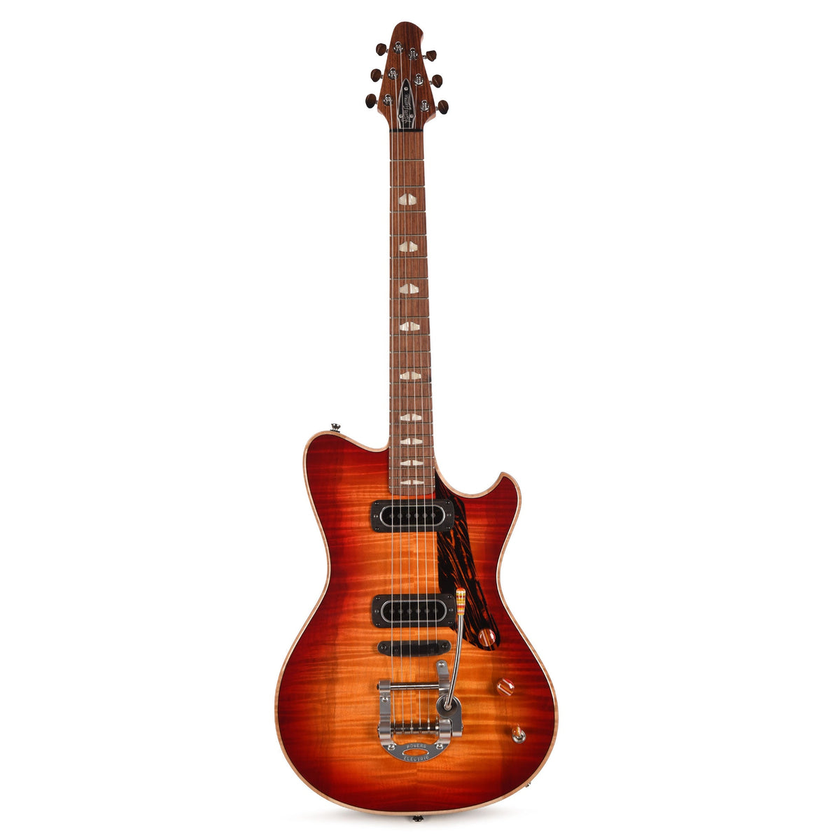 Powers Electric A-Type Select Flame Maple Custom Faded Cherry Sunburst w/PF42 Pickups - View 4 | MusicMarket