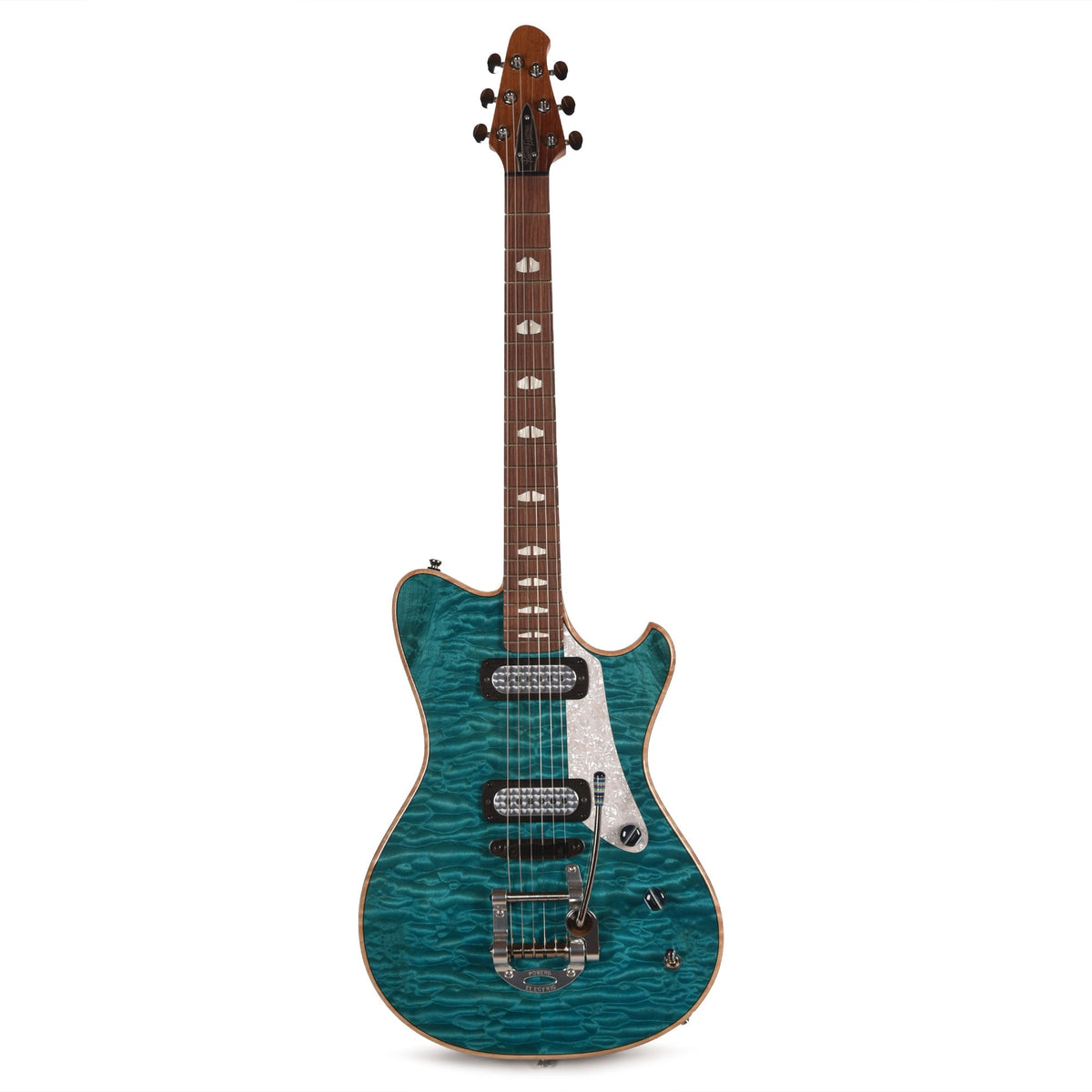 Powers Electric A-Type Select Quilt Maple Custom Koi Blue w/FF42 Pickups - View 4 | MusicMarket