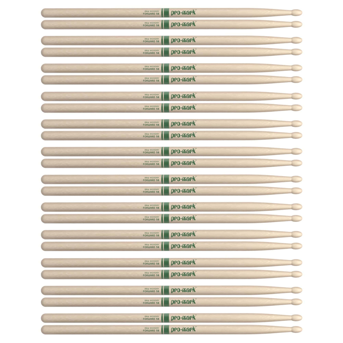 Promark American Hickory 5B Natural Wood Tip Drum Sticks (12 Pair Bundle) - MusicMarket