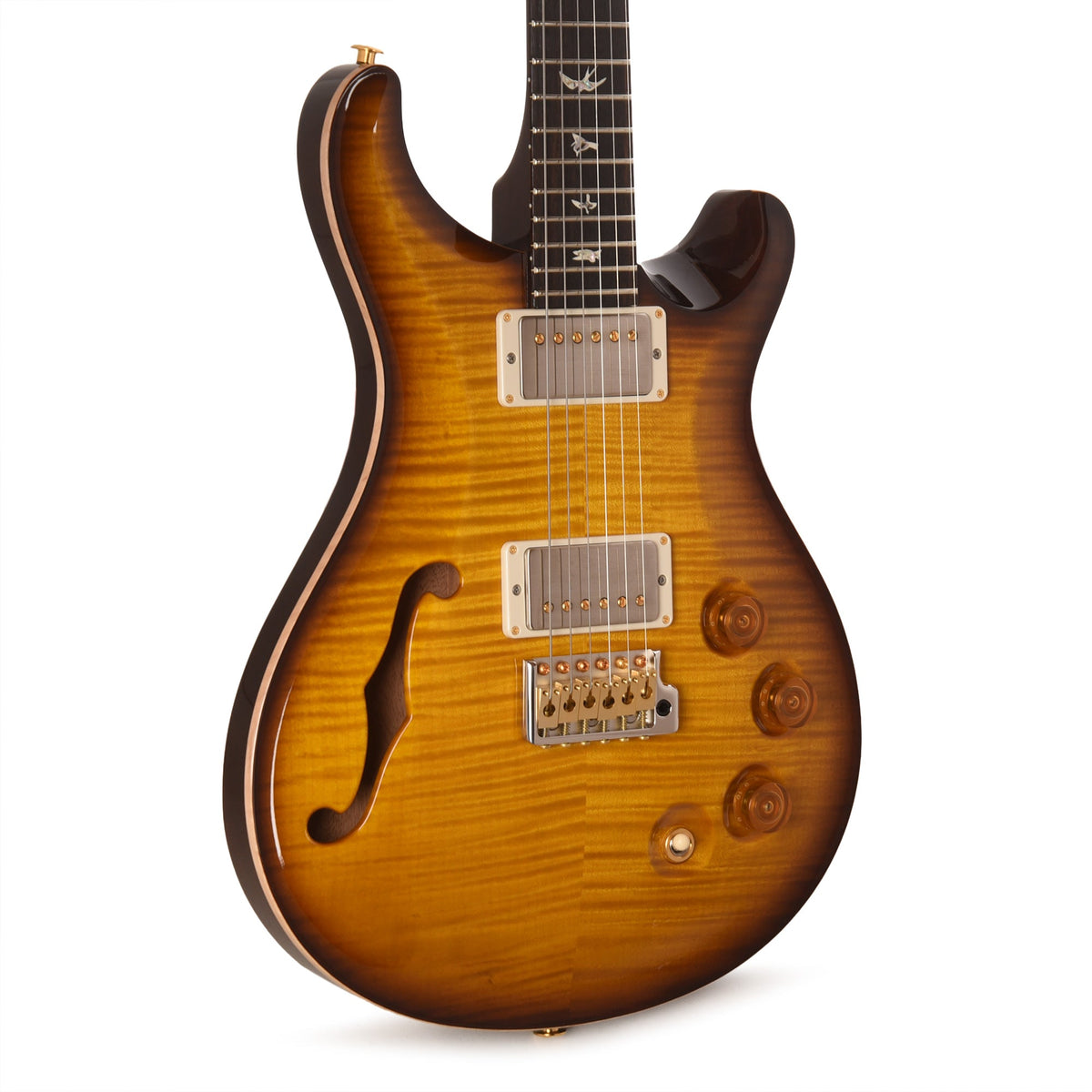 PRS DGT Semi-Hollow 10 Top McCarty Tobacco Sunburst w/Birds - MusicMarket