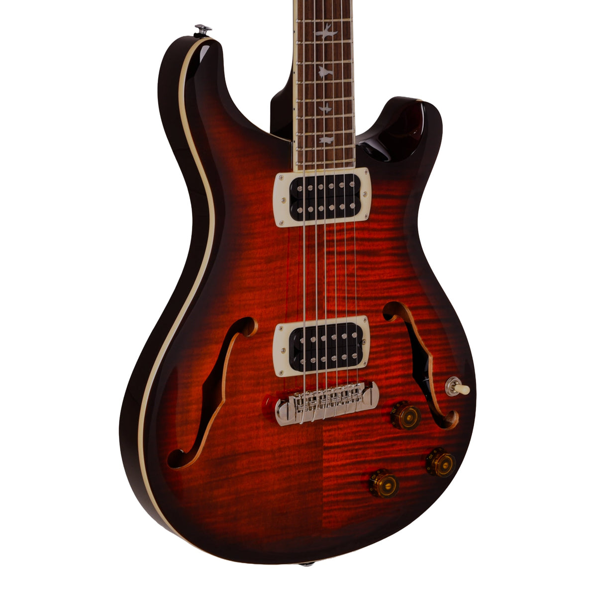 PRS SE Ed Sheeran Flat Back Hollowbody I Baritone Piezo Orange Tiger Smokeburst - MusicMarket