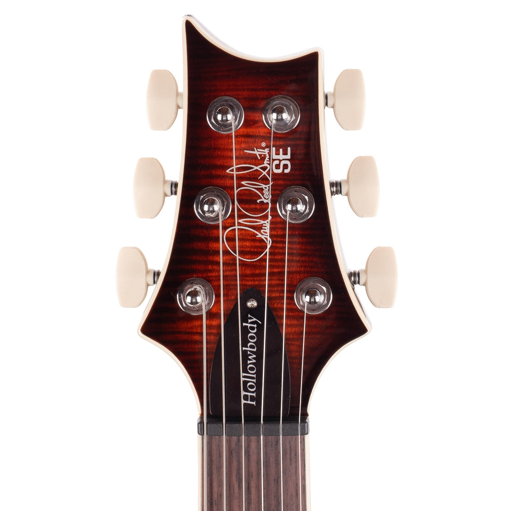 PRS SE Flat Back Hollowbody I Piezo Orange Tiger Smokeburst - View 6 | MusicMarket