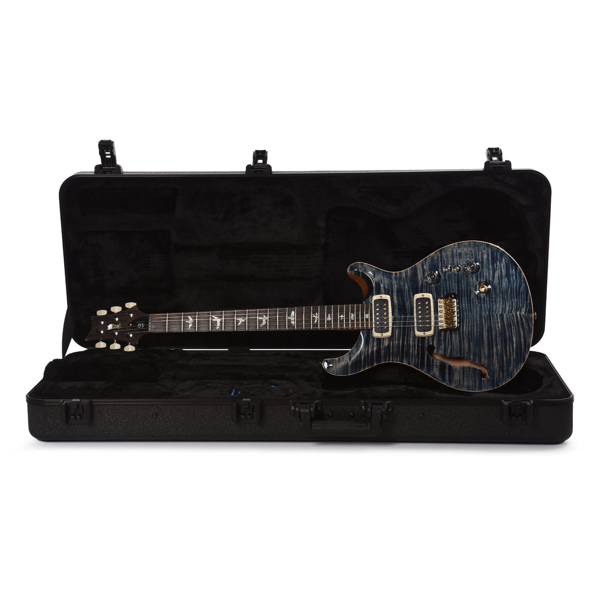 PRS 40th Anniversary Limited Edition Custom 24-08 Semi-Hollow Faded Whale Blue w/Natural Back - View 9 | MusicMarket
