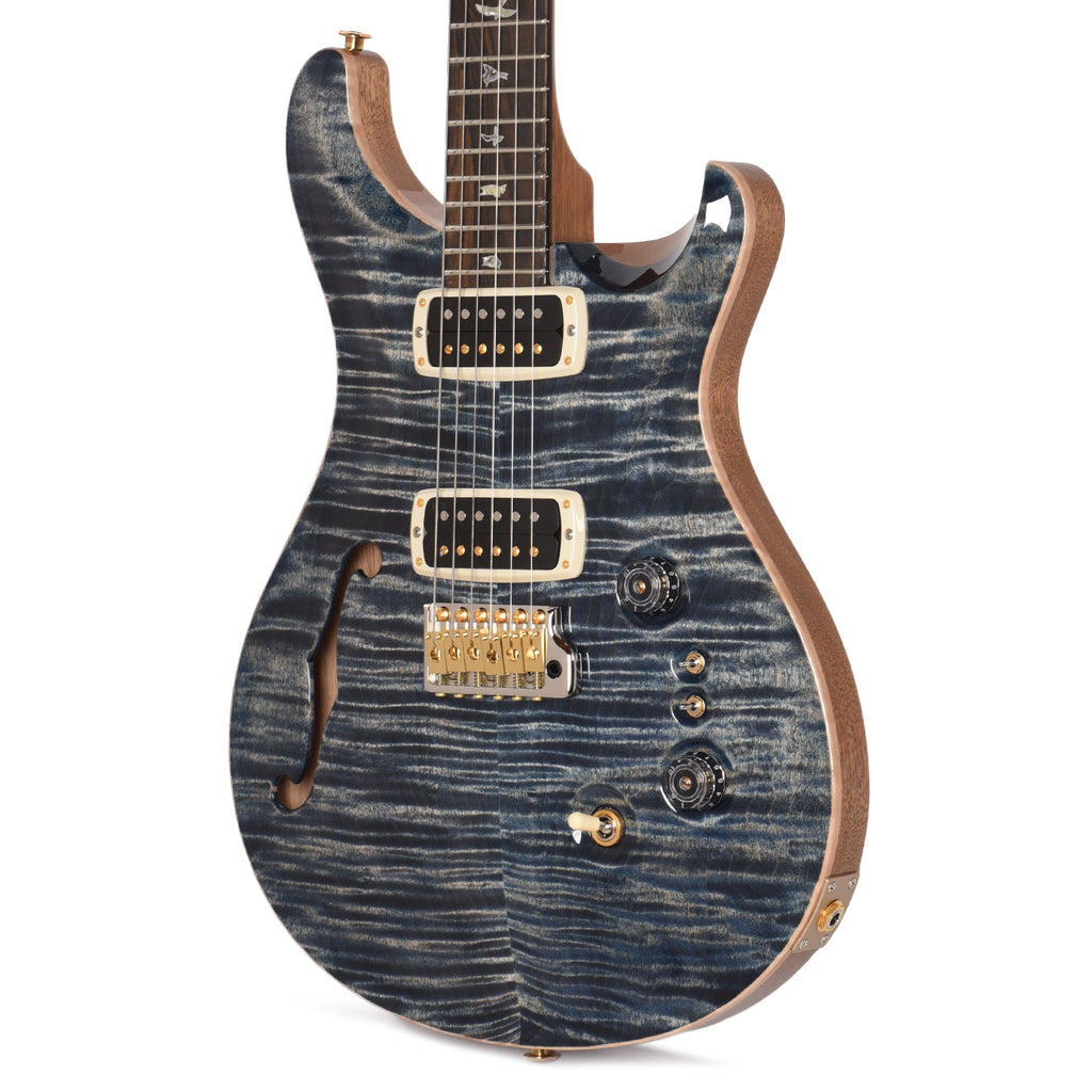 PRS 40th Anniversary Limited Edition Custom 24-08 Semi-Hollow Faded Whale Blue w/Natural Back - View 2 | MusicMarket