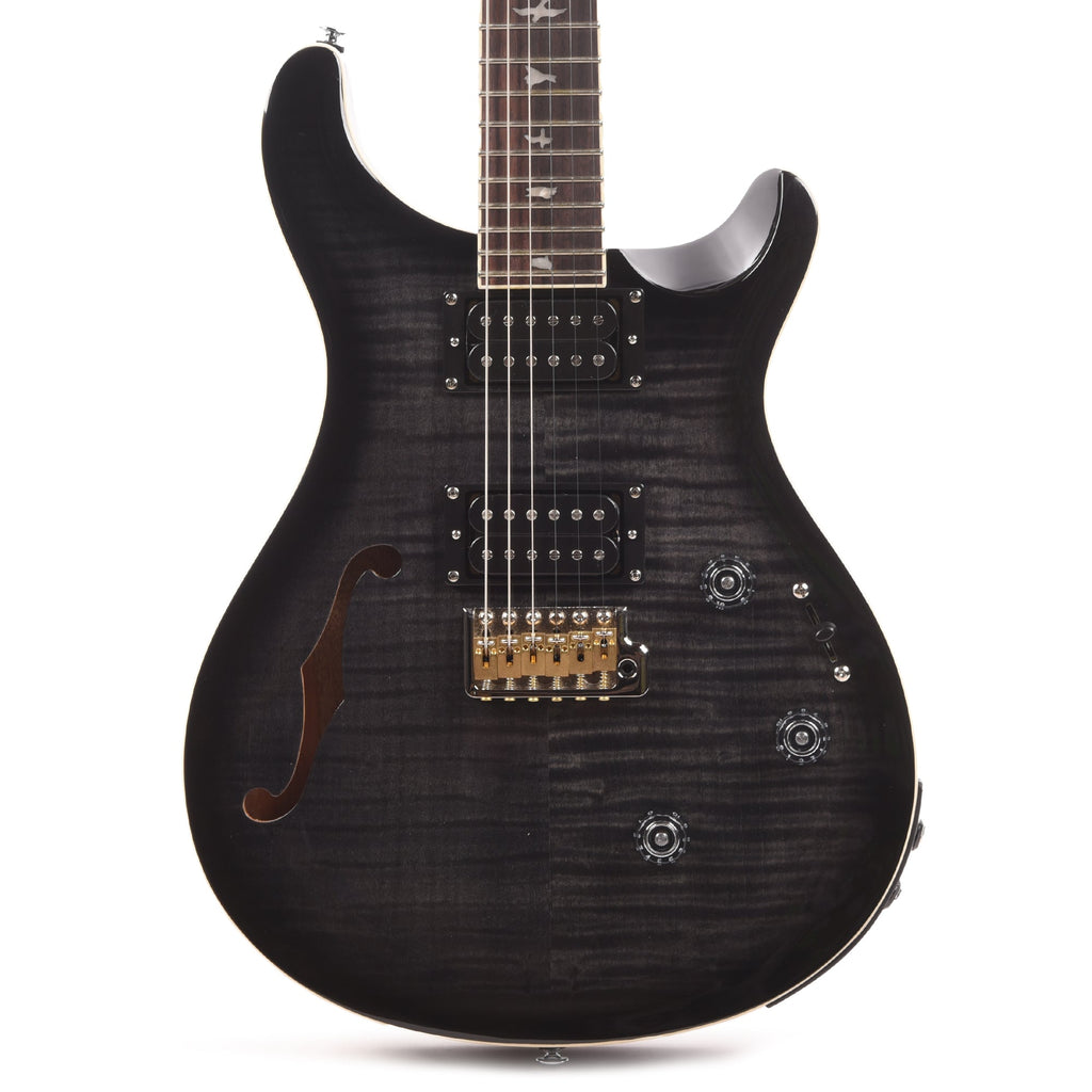 PRS SE Custom 24 Semi-Hollow Piezo Charcoal Burst - MusicMarket