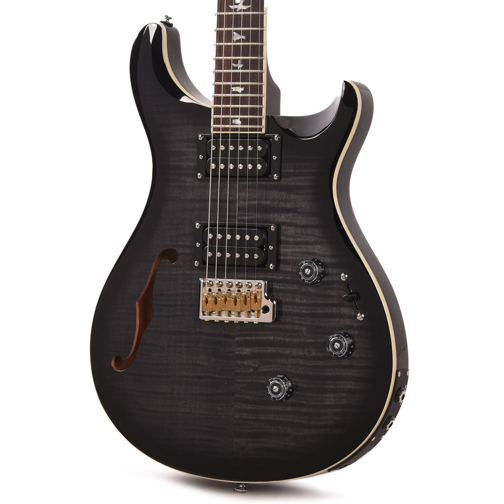 PRS SE Custom 24 Semi-Hollow Piezo Charcoal Burst - View 2 | MusicMarket