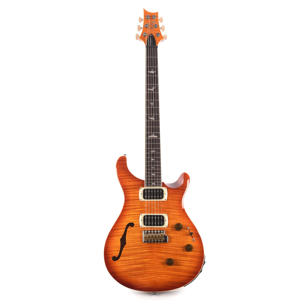 PRS SE Custom 24 Semi-Hollow Piezo Vintage Sunburst - View 4 | MusicMarket