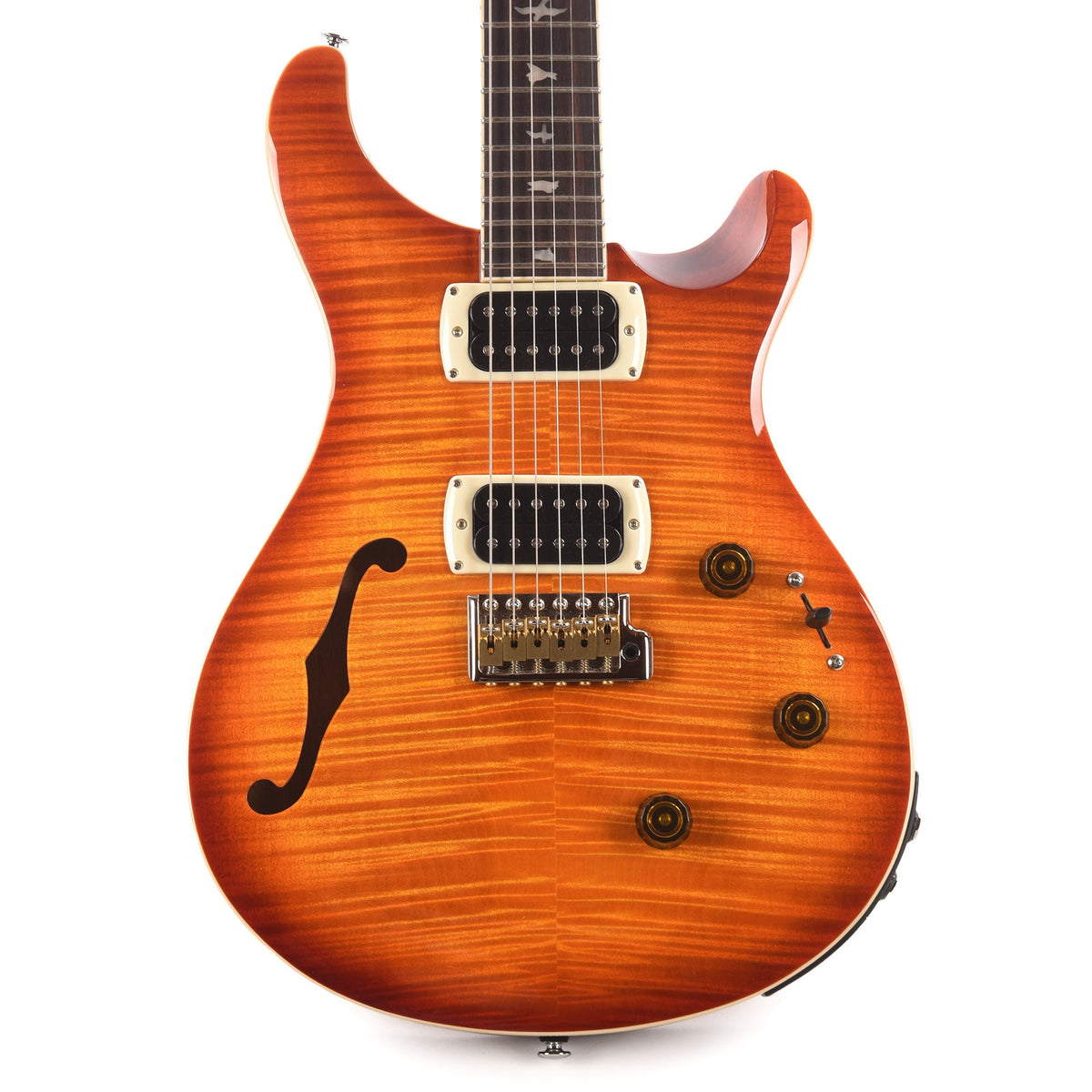 PRS SE Custom 24 Semi-Hollow Piezo Vintage Sunburst - View 2 | MusicMarket