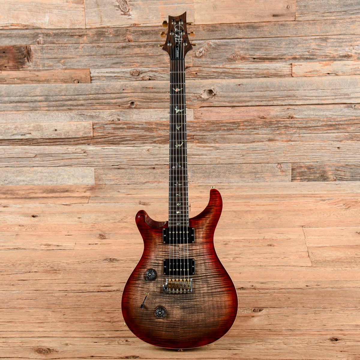 PRS Custom 24 10-Top Cherry Charcoal Burst 2018 LEFTY - View 4 | MusicMarket