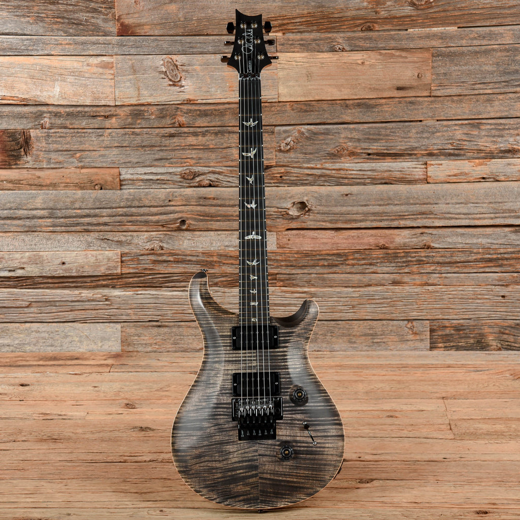 PRS Custom 24 FLoyd Wood Library 10-Top Satin Charcoal 2019 - View 4 | MusicMarket
