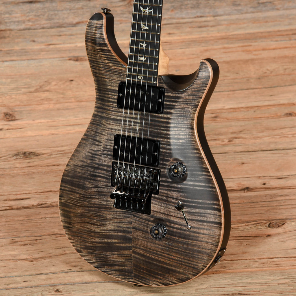 PRS Custom 24 FLoyd Wood Library 10-Top Satin Charcoal 2019 - View 2 | MusicMarket
