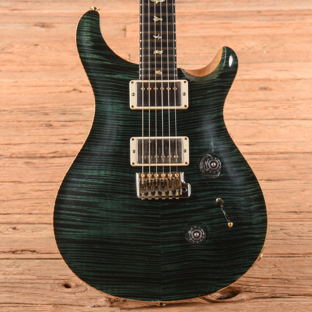 PRS Custom 24 Wood Library Slate Green 2016 - MusicMarket