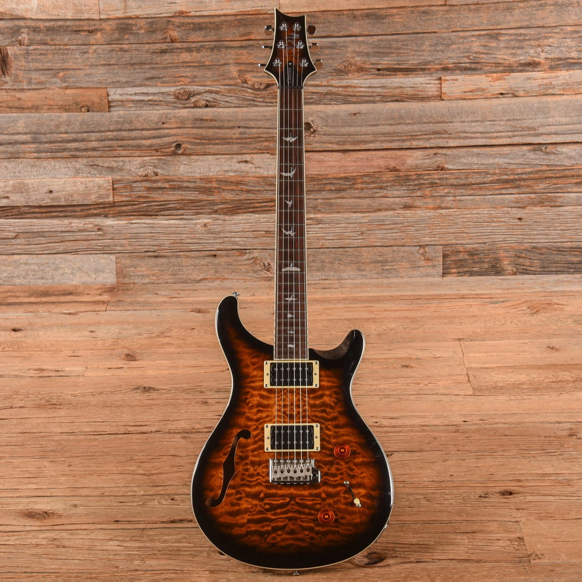 PRS SE Custom 22 Semi-Hollow Sunburst - View 4 | MusicMarket