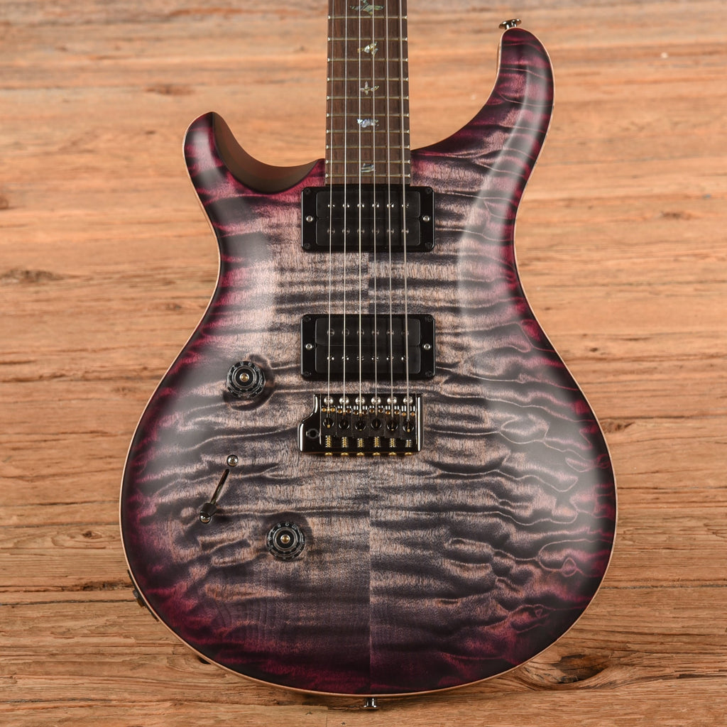 PRS Wood Library Custom 24 10-Top Satin w/Brazilian Rosewood Fretboard Purple Burst 2023 LEFTY - MusicMarket