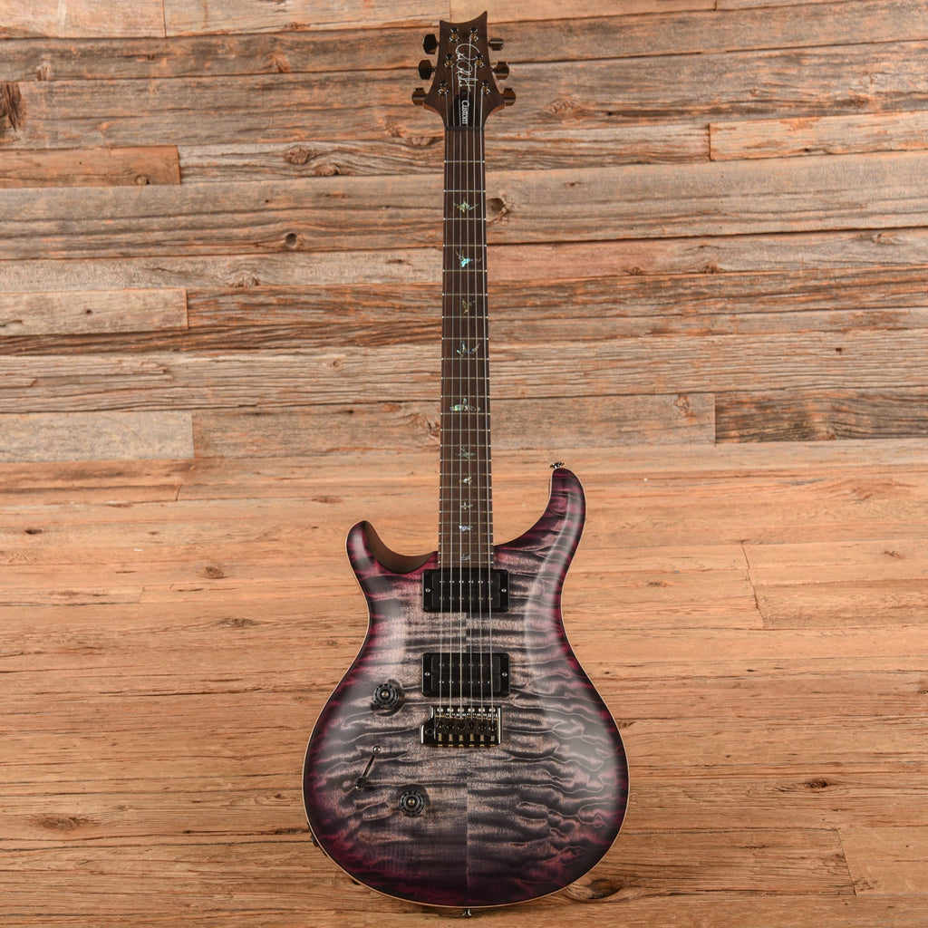 PRS Wood Library Custom 24 10-Top Satin w/Brazilian Rosewood Fretboard Purple Burst 2023 LEFTY - View 4 | MusicMarket