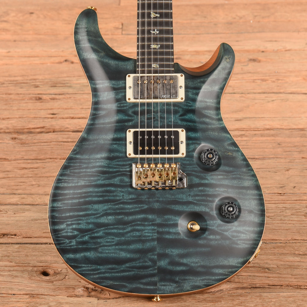 PRS Wood Library Custom 24 Fatback 10-Top Slate Blue Satin 2016 - MusicMarket