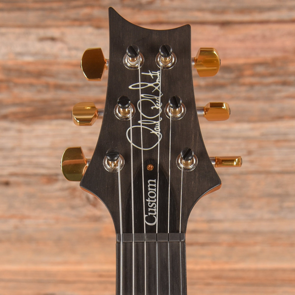 PRS Wood Library Custom 24 Fatback 10-Top Slate Blue Satin 2016 - View 6 | MusicMarket