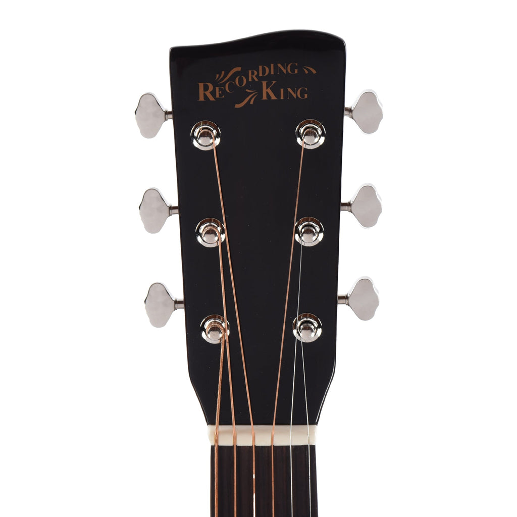 Recording King Deluxe All Solid Dreadnought Aged Adirondack Spruce/Rosewood - View 6 | MusicMarket