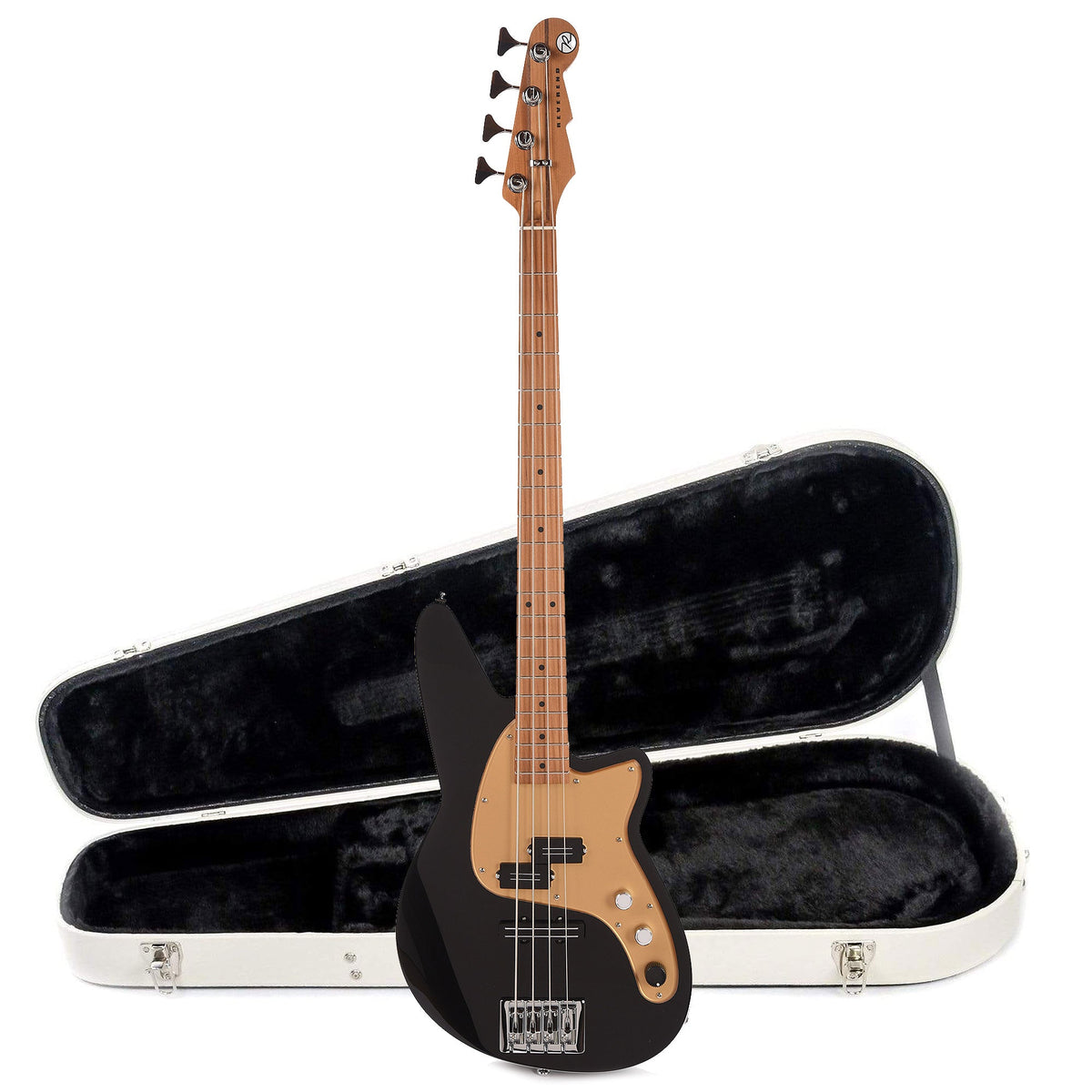 Reverend Decision P Midnight Black Hardshell Case Bundle - MusicMarket