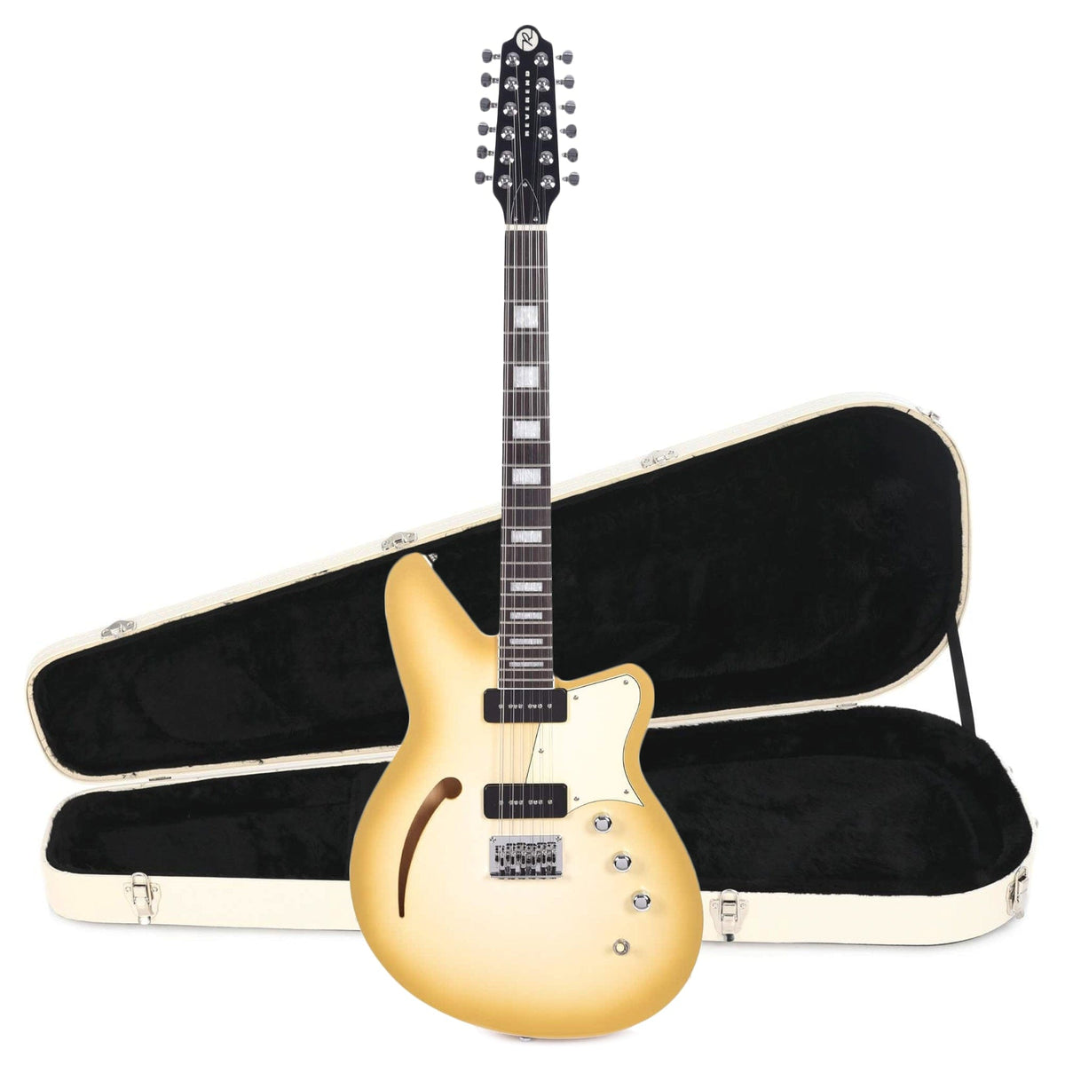 Reverend Airwave 12-String Venetian Pearl Hardshell Case Bundle - MusicMarket