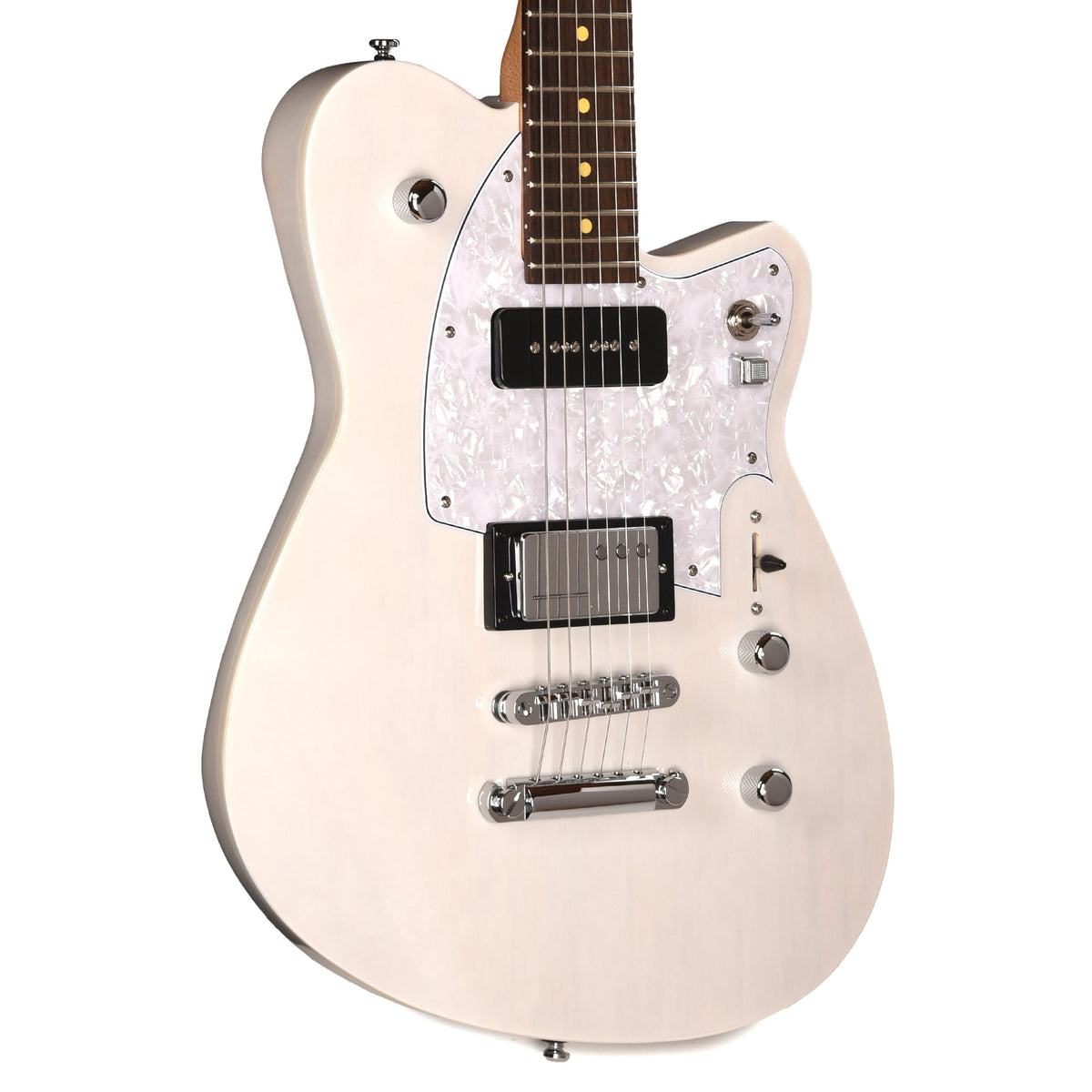 Reverend Chris Freeman Signature Electric Guitar Transparent White - MusicMarket
