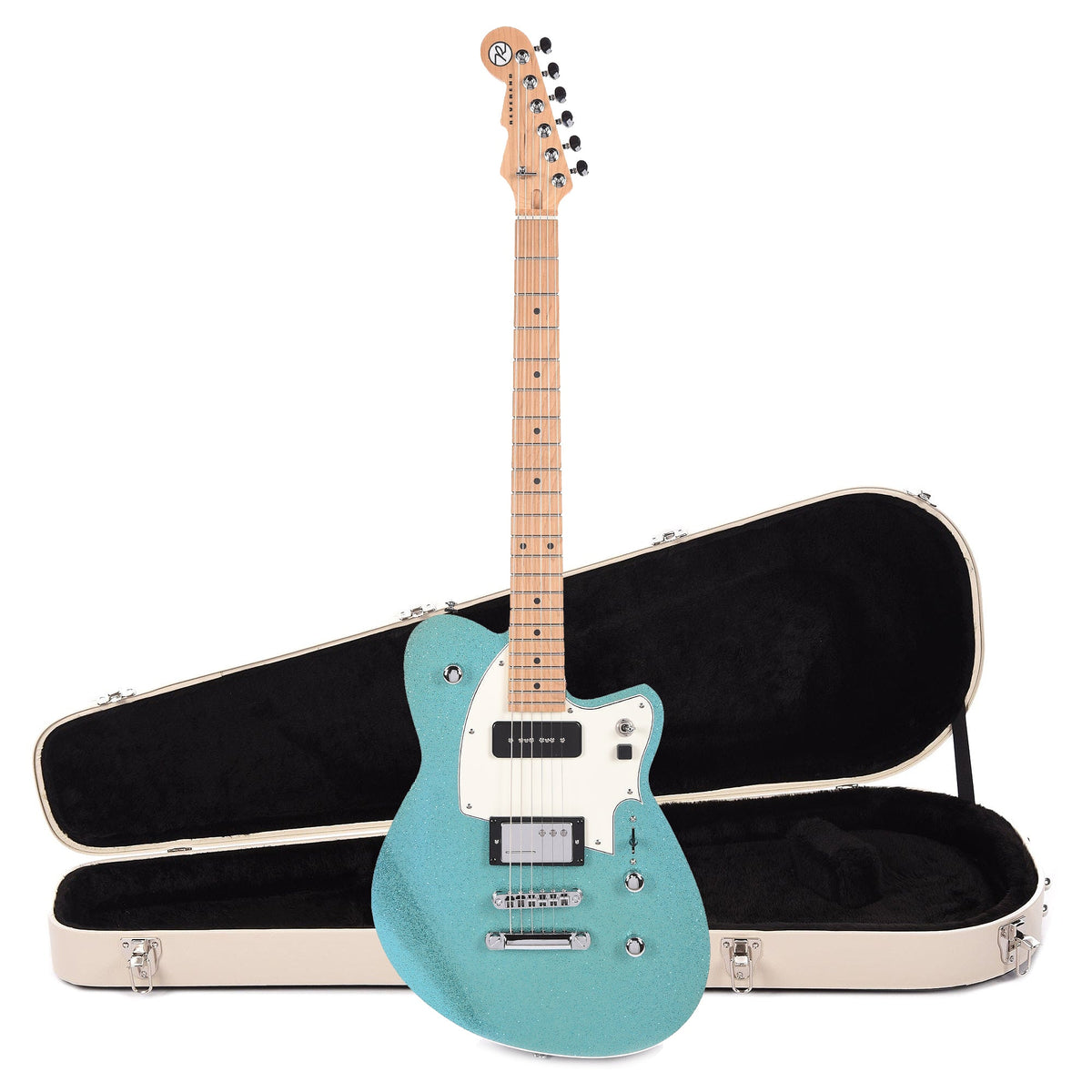 Reverend Chris Freeman Turquoise Sparkle Hardshell Case Bundle - MusicMarket