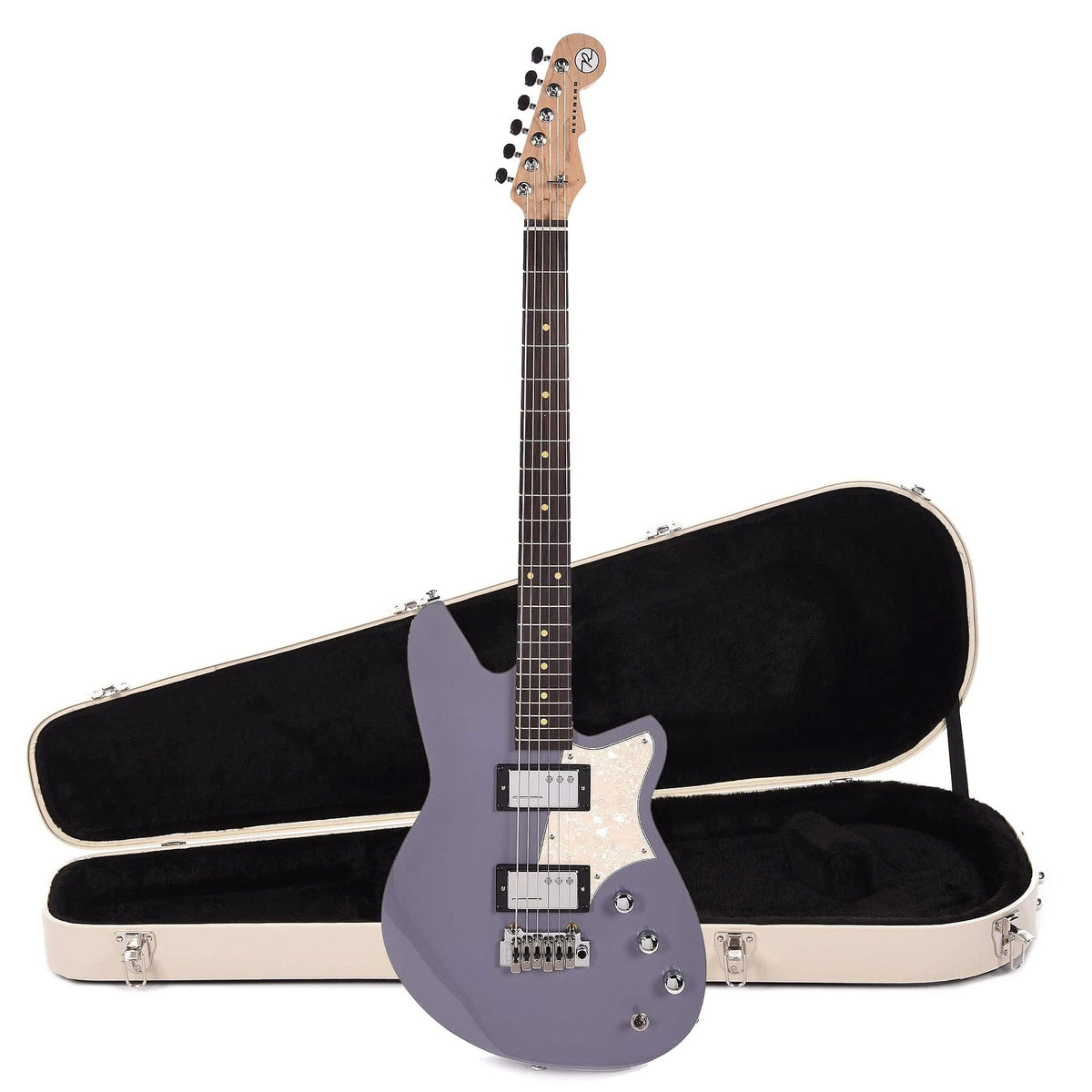 Reverend Descent W Baritone Periwinkle Hardshell Case Bundle - MusicMarket