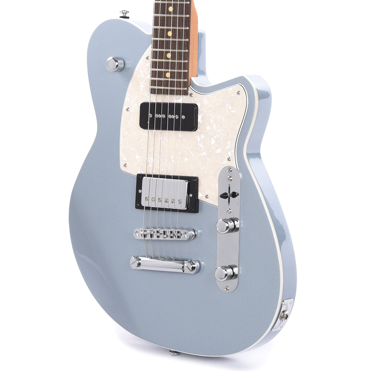 Reverend Double Agent OG Metallic Silver Freeze - View 2 | MusicMarket
