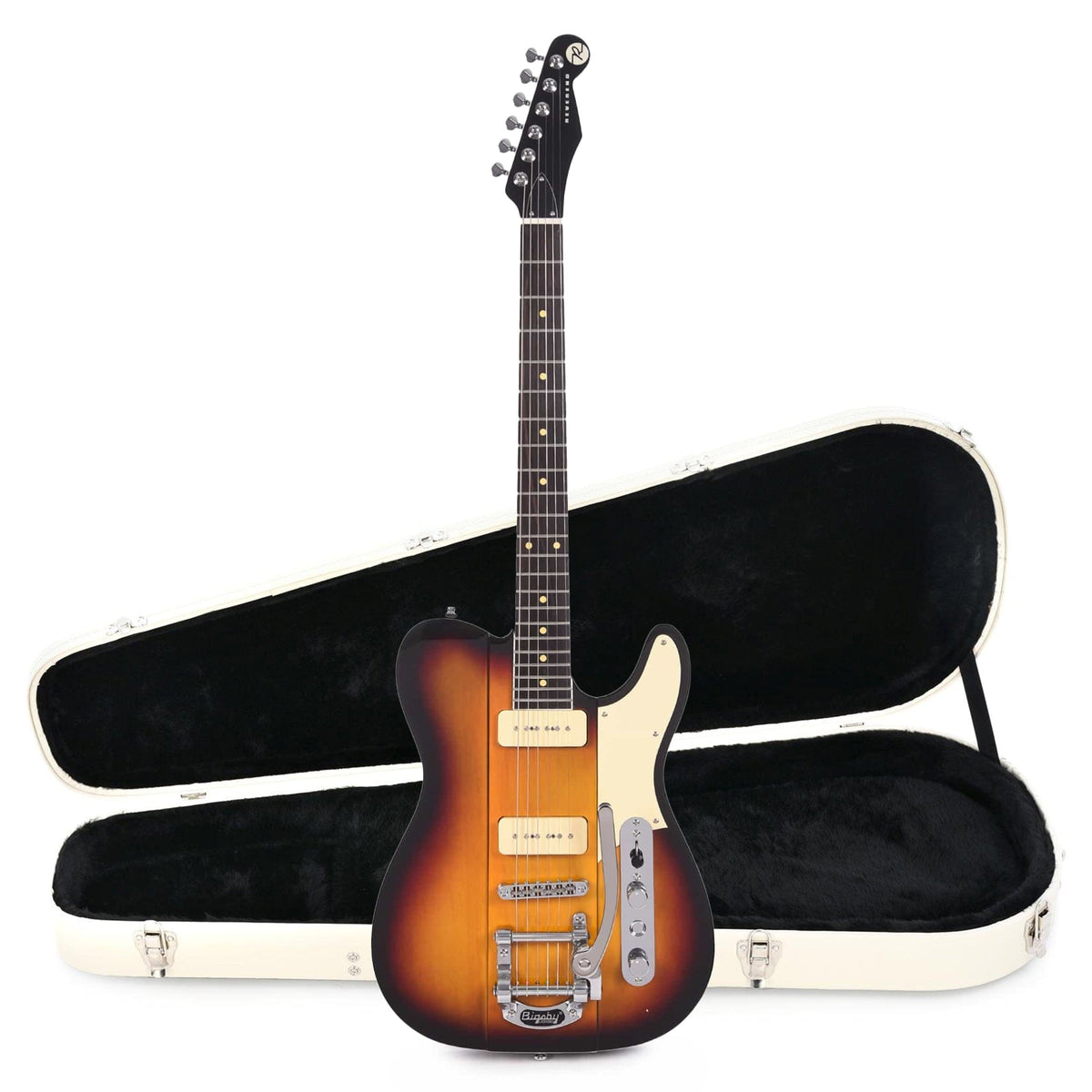 Reverend Greg Koch Signature Gristle 90 3-Tone Burst Hardshell Case Bundle - MusicMarket