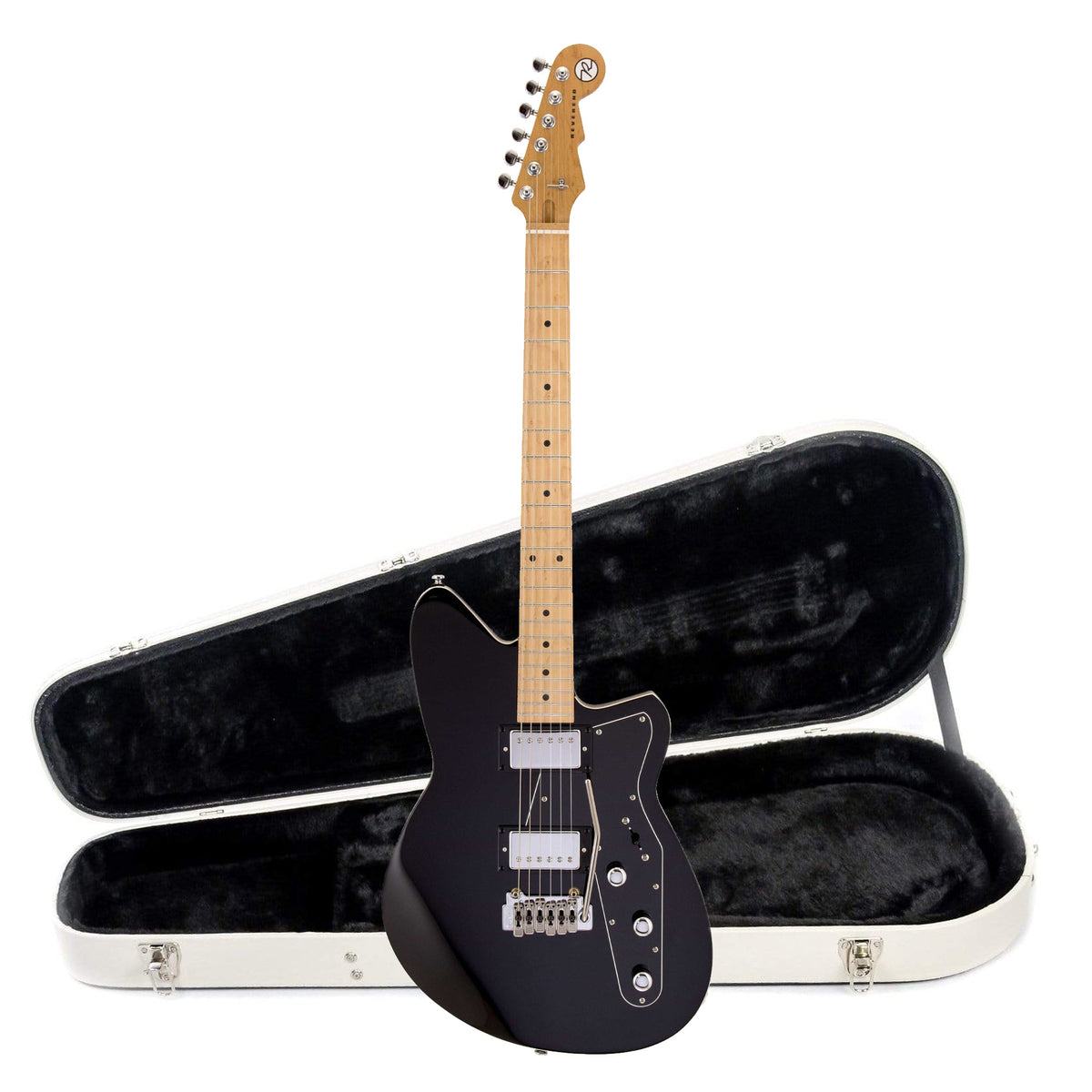 Reverend Jetstream HB Midnight Black Hardshell Case Bundle - MusicMarket