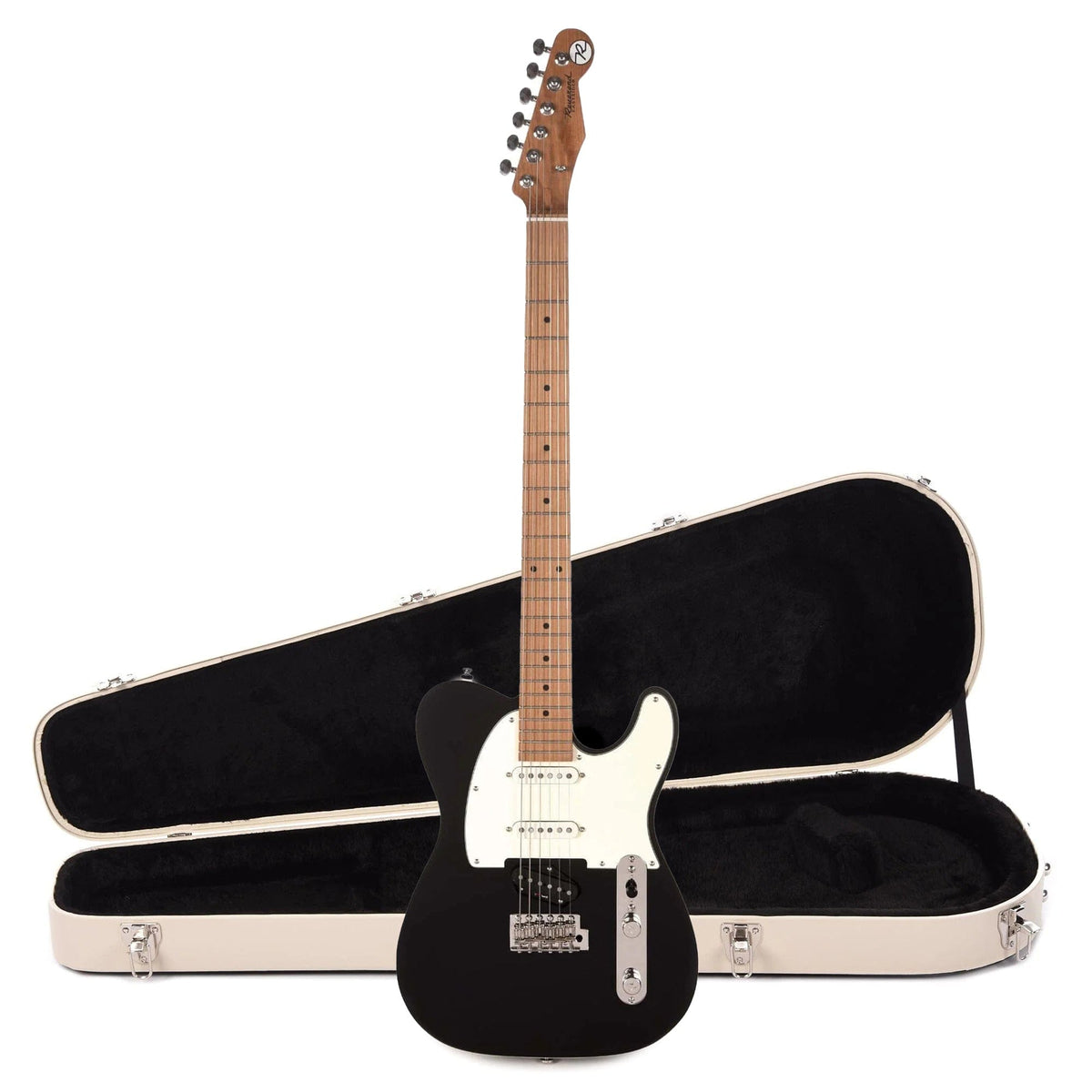 Reverend Pete Anderson Eastsider Baritone Midnight Black Hardshell Case Bundle - MusicMarket