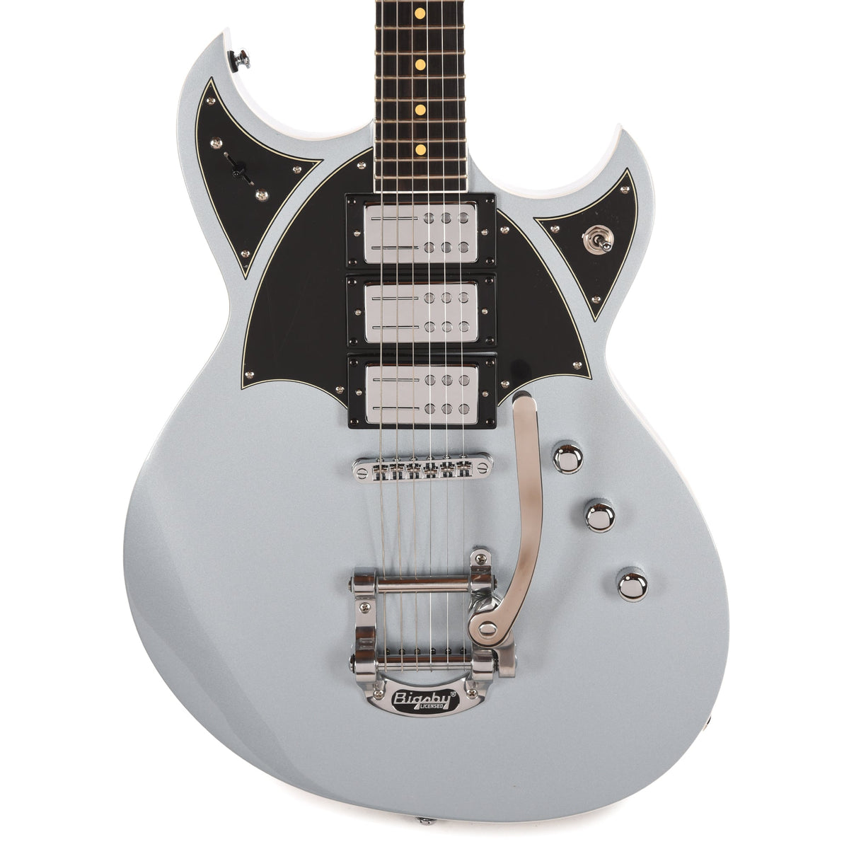Reverend Reeves Gabrels Spacehawk Supreme Electric Guitar Metallic Silver Freeze - View 2 | MusicMarket