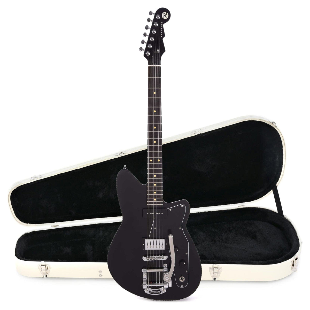 Reverend Rick Vito Soul Agent Midnight Black Hardshell Case Bundle - MusicMarket